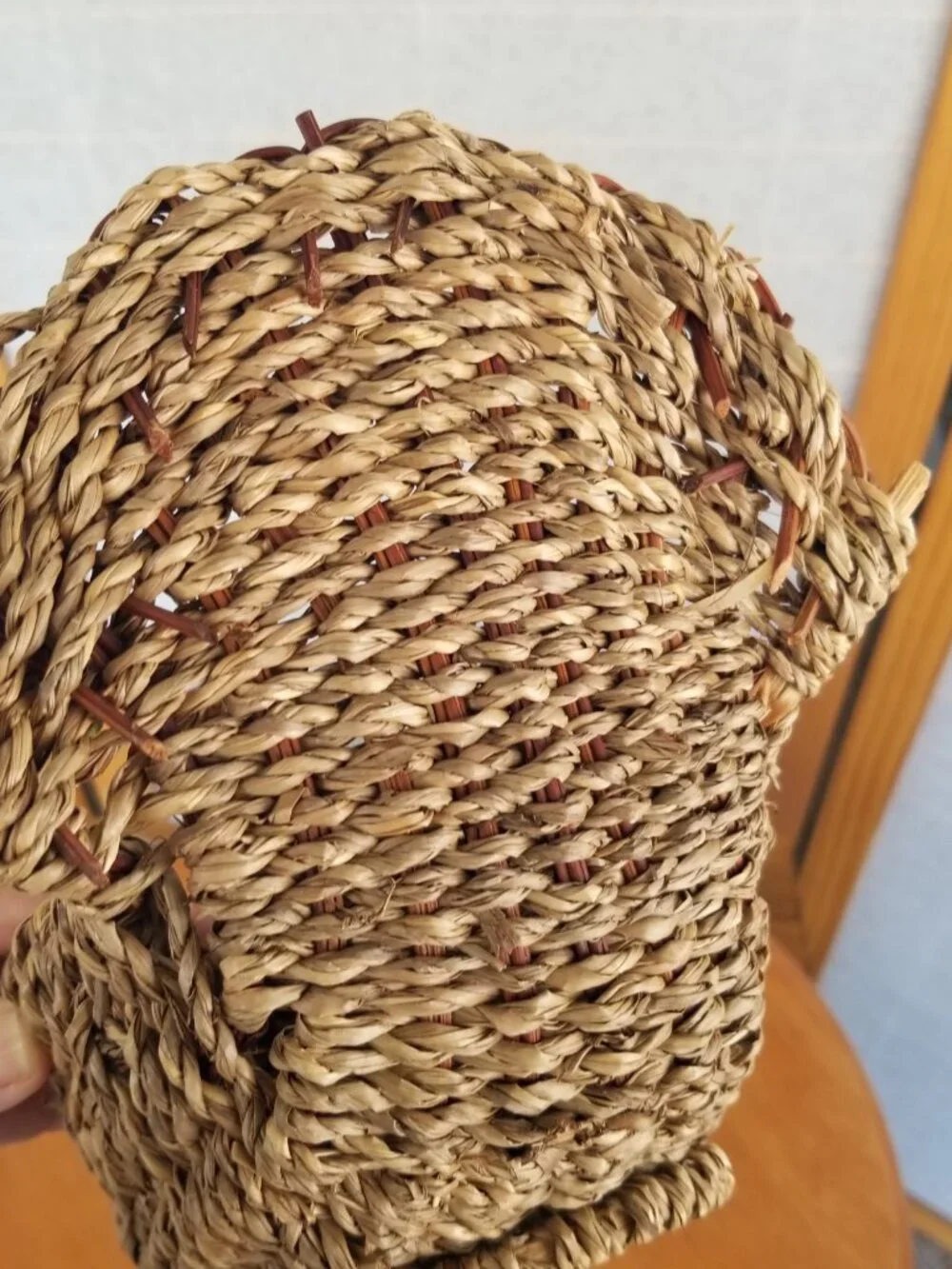 Vintage Wicker Turkey Basket Farmhouse Cottage Country Bird